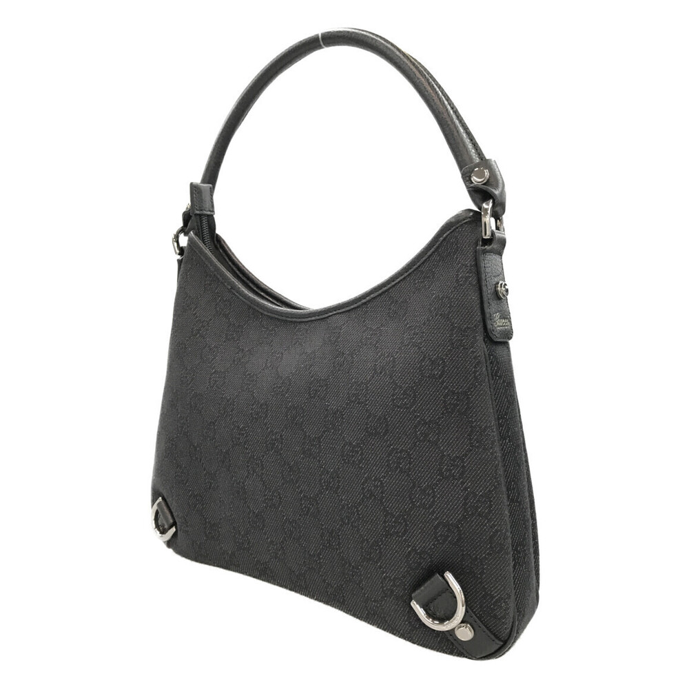 Gucci Abbey Ring Hobo bag black GG monogram canvas leather - Picture 2 of 6